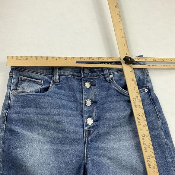 BlankNYC The Chrystie High Rise Cropped Wide Leg Jeans 29 Blue 70s Retro Palazzo - Picture 8 of 14